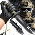 Faca Tática Com Baioneta de Sobrevivência